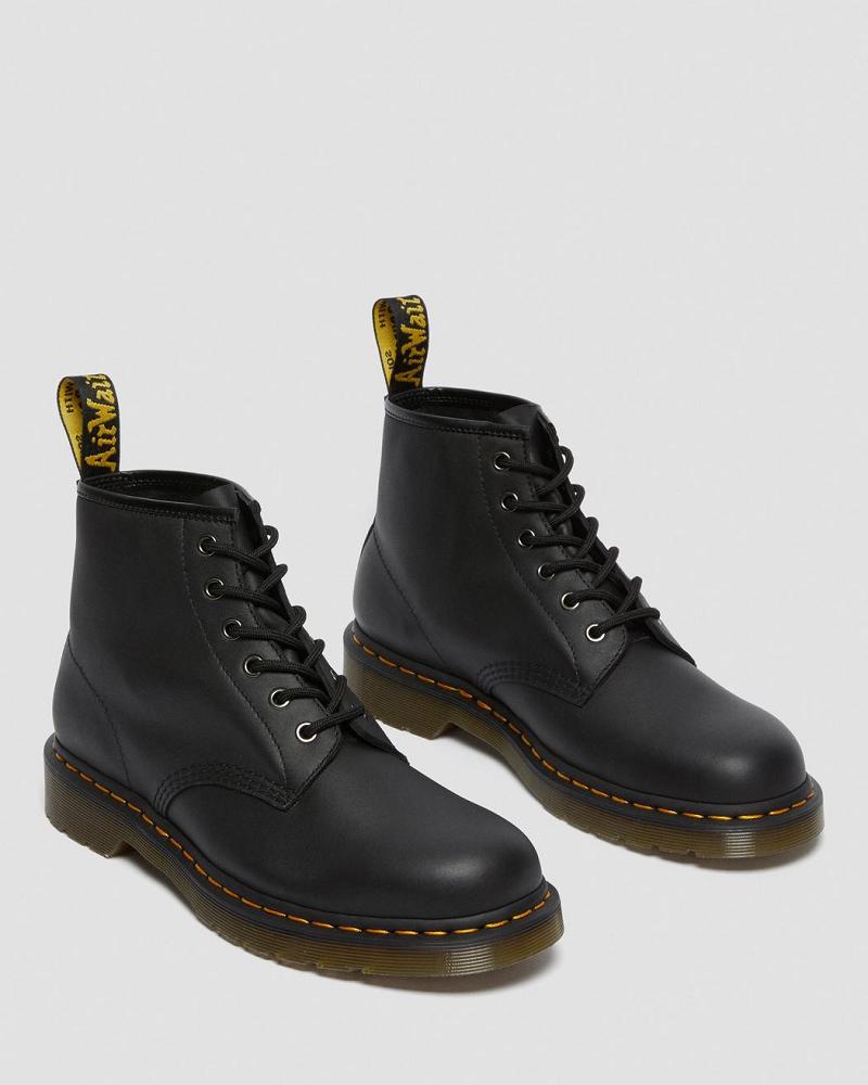 Men's Dr Martens 101 Leather Ankle Boots Black | AU 406VRW